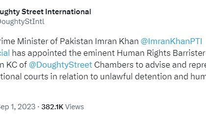 Imran Khan Enlists Prominent UK Human Rights Lawyer Geoffrey Robertson KC to Champion His International Legal Battle for Freedom and Justice